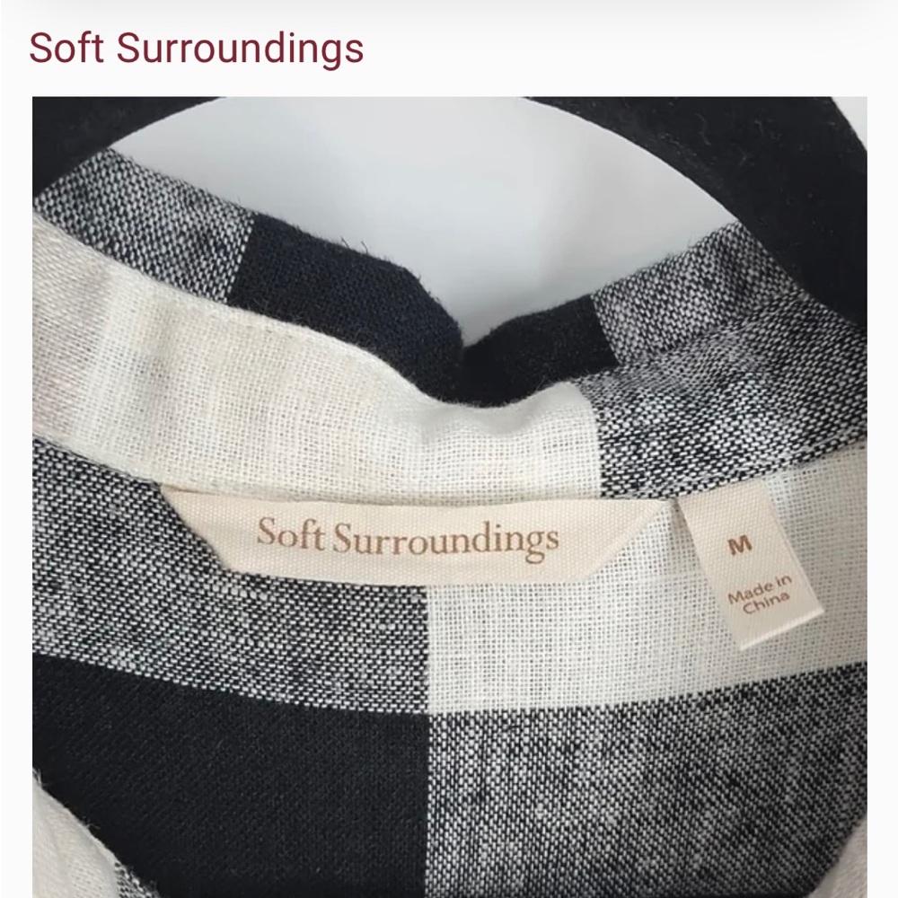 Soft Surroundings Carreaux plaid top Medium - Picture 7 of 7